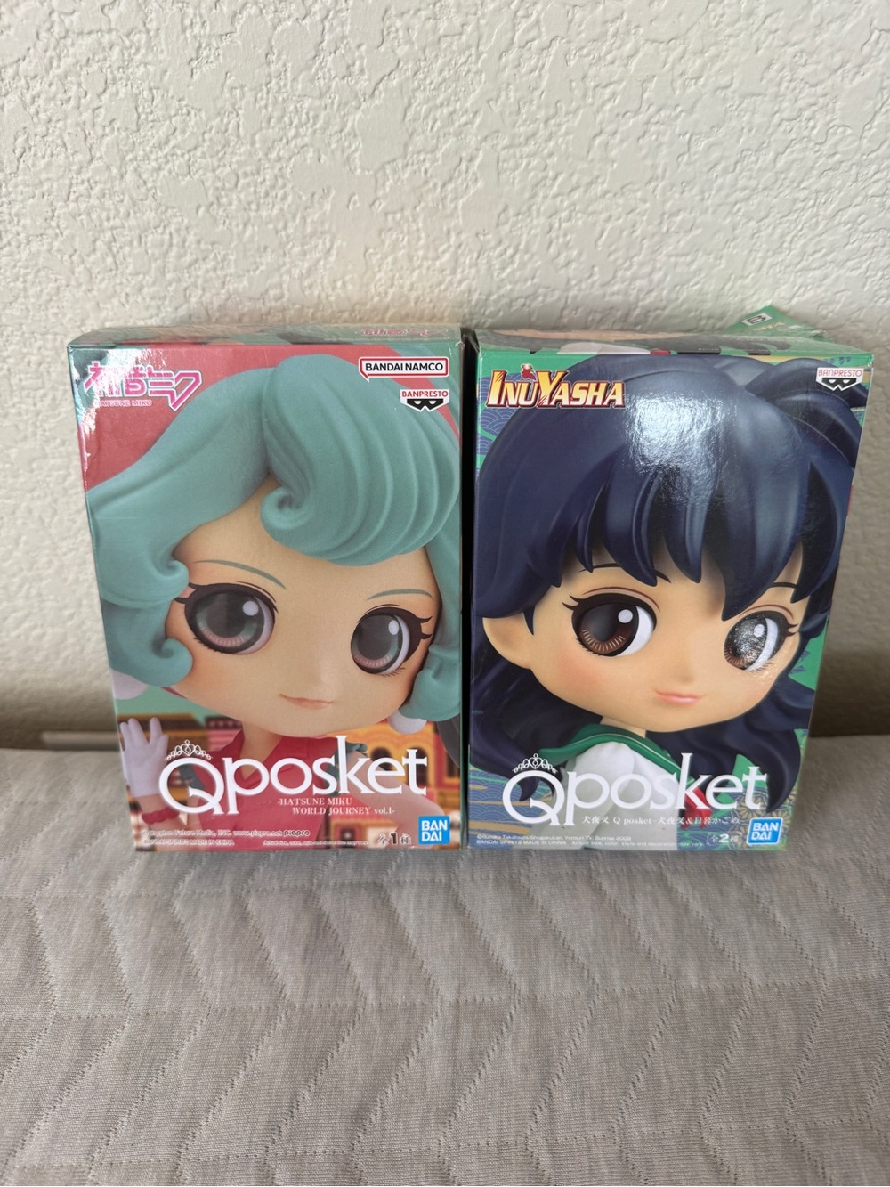 Banpresto Qposket Anime Collectible Figures (2 boxes)